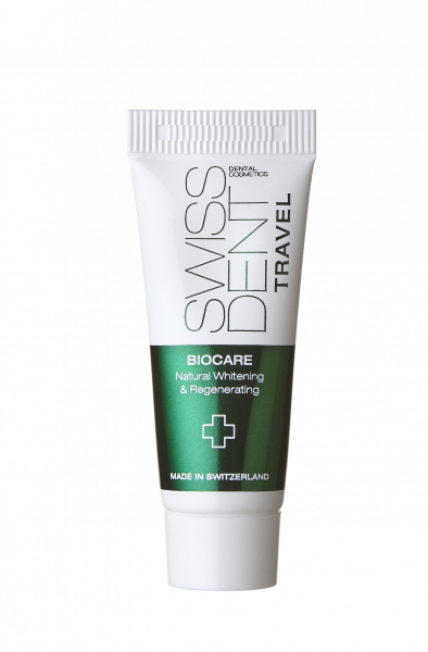 SWISSDENT BIOCARE regenerační a zesvětlující zubní pasta, cestovní balení, 10 ml