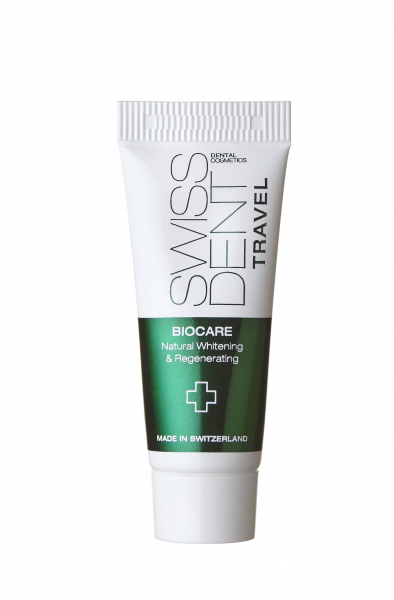 SWISSDENT BIOCARE regenerační a zesvětlující zubní pasta, cestovní balení, 10 ml