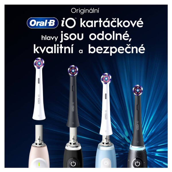 Oral-B iO Radiant White Black náhradní hlavice, 4 ks