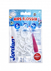 Jordan dětský flosser, luk s nití pro mezizubní čištění, 36 ks