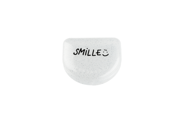 SMILLE mini schránka na nosiče nebo rovnátka průhledná s flitry