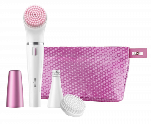 Braun Face Pink - epilátor na obličej se 2 čisticími kartáčky a cestovním pouzdrem