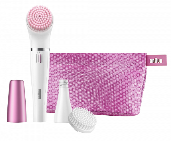 Braun Face Pink - epilátor na obličej se 2 čisticími kartáčky a cestovním pouzdrem
