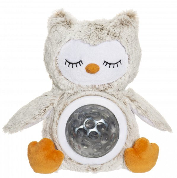Teddykompaniet Teddy Lights - hrající plyšák se svítícím bříškem sova