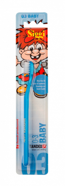 Tandex 3 Baby zubní kartáček pro batolata (0-3 let), Troll Siggi
