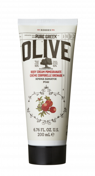 KORRES Pure Greek Olive Pomegranate hydratační tělový krém s vůní granátového jablka, 200 ml