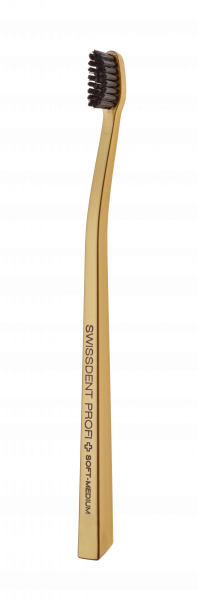 SWISSDENT COLOURS zubní kartáček, Soft-Medium, zlato-černý
