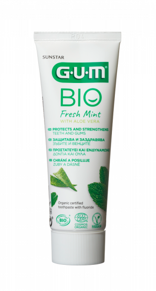 GUM BIO Fresh Mint zubní pasta s Aloe vera, 75 ml