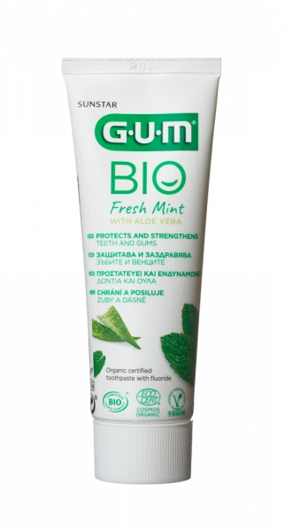 GUM BIO Fresh Mint zubní pasta s Aloe vera, 75 ml