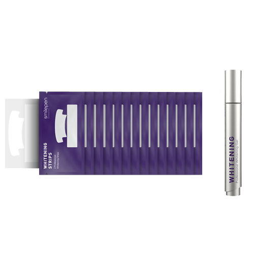Smilepen Whitening Strips, sada bělicích pásek a gelového pera