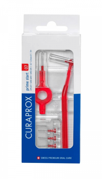 Curaprox CPS 07 prime START mezizubní kartáčky, červené, 5 ks