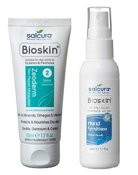Salcura Bioskin Zeoderm Skin Repair, 50 ml + Hand Sanitiser Skin-friendly, 50 ml