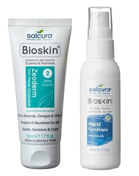 Salcura Bioskin Zeoderm Skin Repair, 50 ml + Hand Sanitiser Skin-friendly, 50 ml