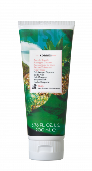 KORRES Body Milk Pineapple Coconut -  hydratační tělové mléko s ananasem a kokosem, 200 ml