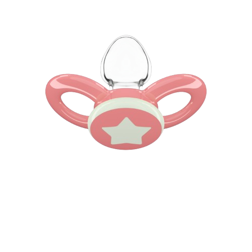 Dentistar ortodontické dudlíky 6-14 měsíců, růžové