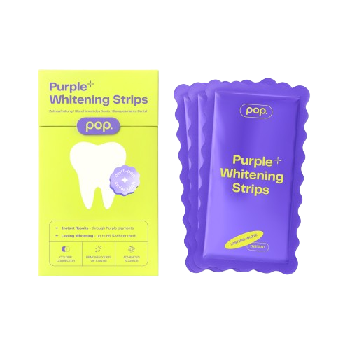 Pop Purple Whitening Strips, fialové bělicí pásky s okamžitým účinkem, 10 ks
