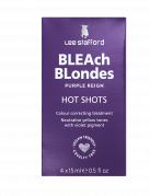 Lee Stafford Bleach Blondes Purple Reign Hot Shots - tónovací kúry, 4x 15 ml