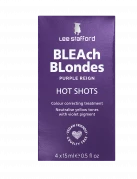 Lee Stafford Bleach Blondes Purple Reign Hot Shots - tónovací kúry, 4x 15 ml