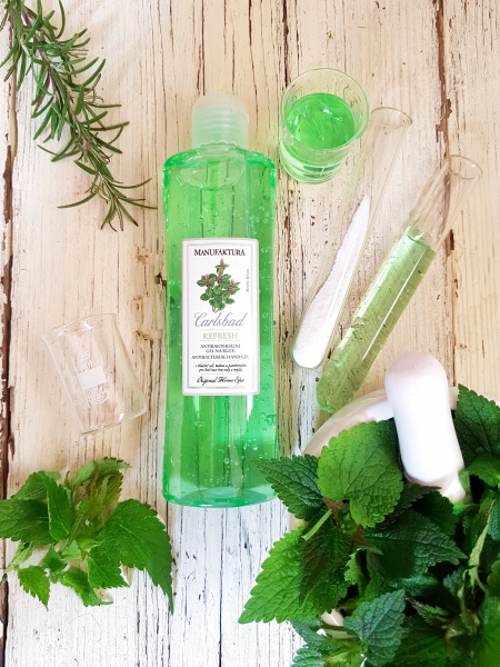 Manufaktura dezinfekční gel na ruce s mátou a panthenolem, 215 ml