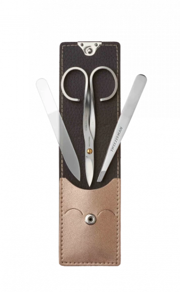 Tweezerman Manikúra ROSE GOLD - set nůžtiček, pinzety a pilníku na nehty