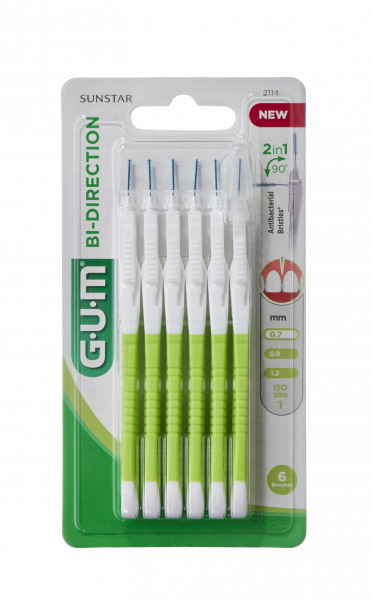 GUM BI-DIRECTION ULTRA mezizubní kartáčky 0,7 mm, ISO 1, 6 ks