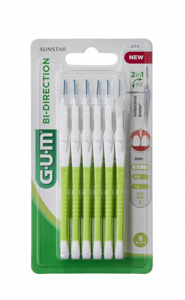 GUM BI-DIRECTION ULTRA mezizubní kartáčky 0,7 mm, ISO 1, 6 ks