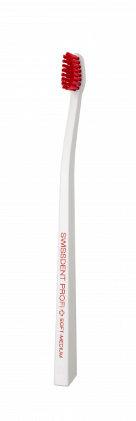 SWISSDENT COLOURS zubní kartáček, Soft-Medium, bílý