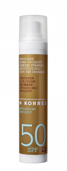 KORRES Red Grape Antispot - pleťový krém proti pigmentovým skvrnám SPF50, 50 ml