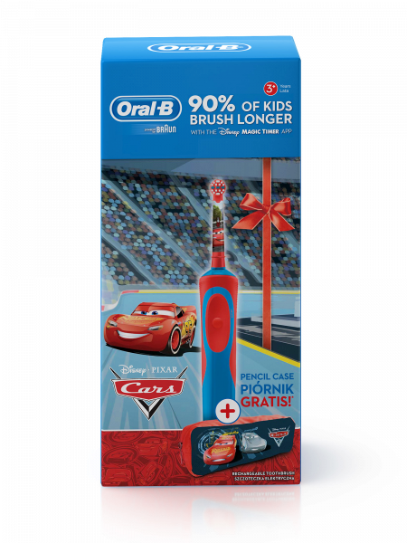 Oral-B Vitality KIDS Cars elektrický kartáček pro děti s penálem