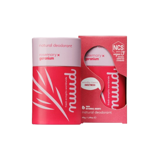 Nuud Botanical Scents Rosemary x Geranium Tuhý deodorant s vůní rozmarýnu a geránia, 45 g