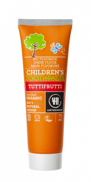 URTEKRAM Tutti Frutti dětská pasta bez fluoridů, 75 ml