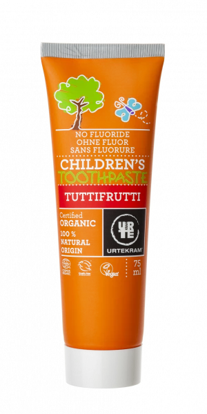 URTEKRAM Tutti Frutti dětská pasta bez fluoridů, 75 ml