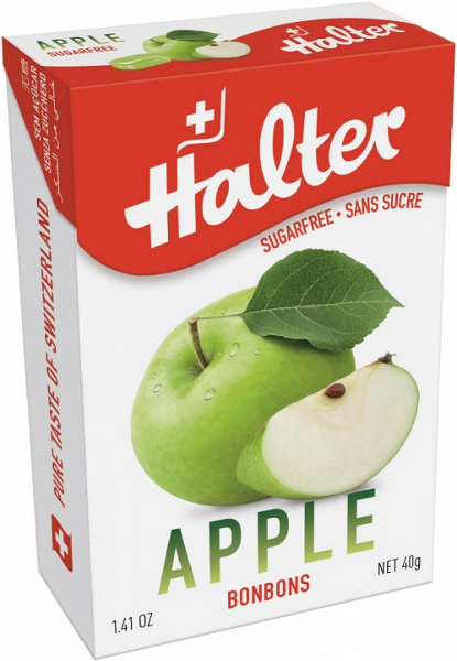 Halter Jablko (Apple), bonbóny bez cukru, 40 g
