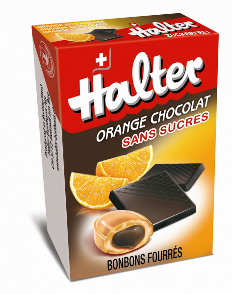 Halter Orange Chocolate bonbóny bez cukru, 36 g