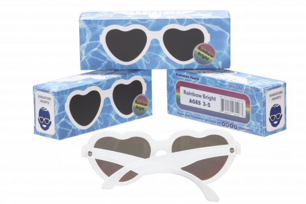 BABIATORS Hearts Rainbow Bright polarizační sluneční brýle, 3-5 let