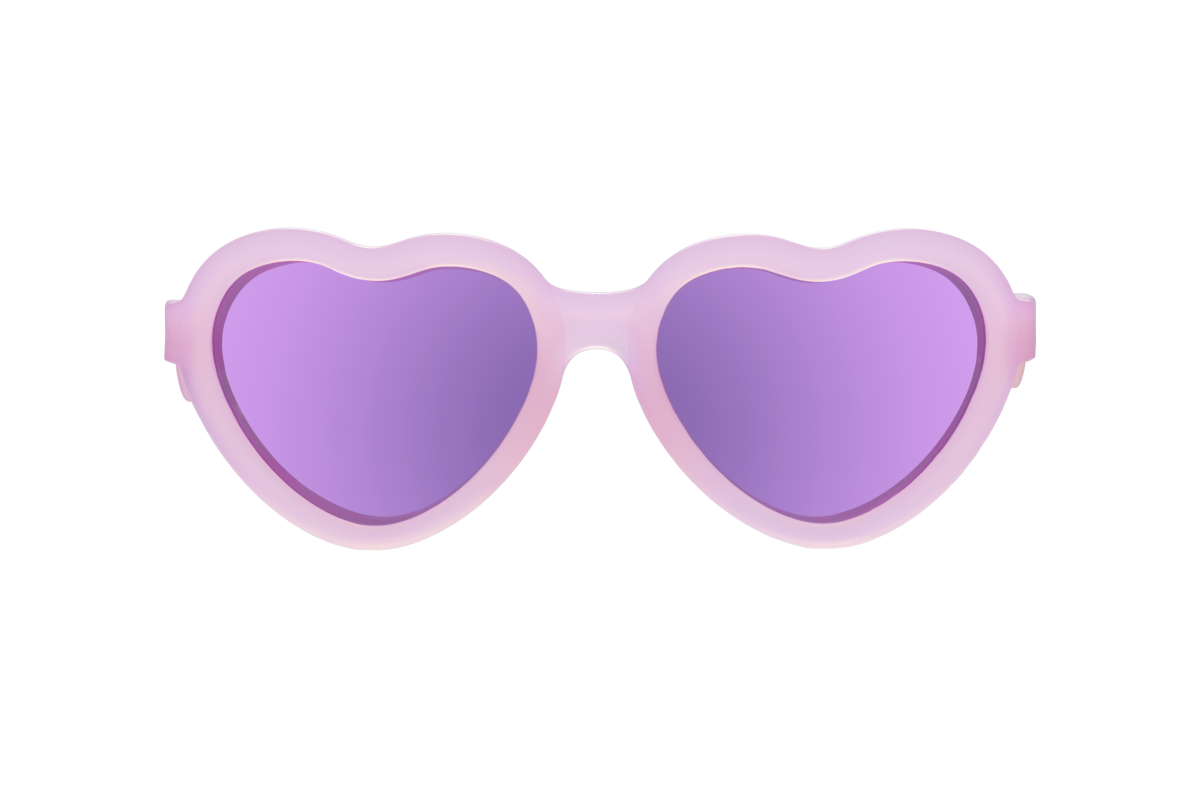 BABIATORS Polarized Hearts Frosted Pink, polarizační zrcadlové sluneční brýle, růžové, 3-5 let