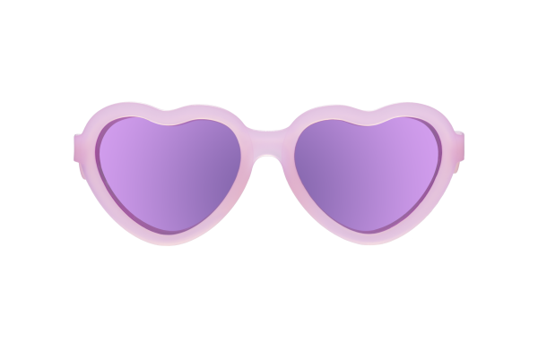 BABIATORS Polarized Hearts Frosted Pink, polarizační zrcadlové sluneční brýle, růžové, 3-5 let