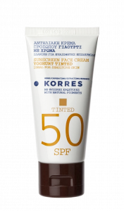 KORRES Yoghurt Tinted Face Sunscreen - Tónovaný pleťový krém na opalování SPF50, 50 ml  