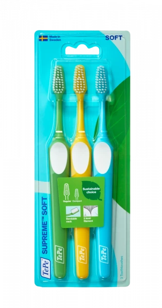 TePe Supreme soft, zubní kartáčky 2+1 zdarma