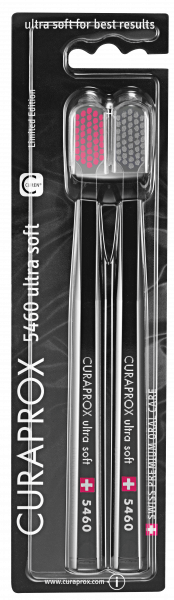 Curaprox CS 5460 zubní kartáčky, ultra soft, edice Black, 2 ks