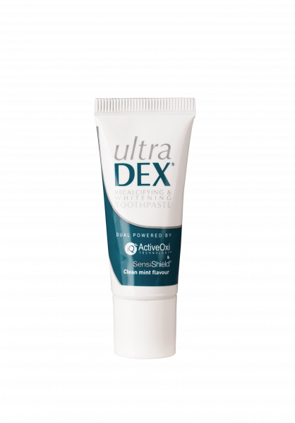 UltraDEX cestovní remineralizační a bělicí zubní pasta, 15 ml