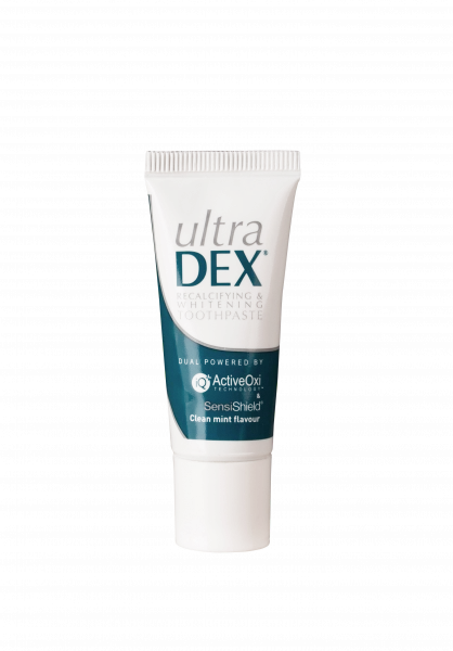 UltraDEX cestovní remineralizační a bělicí zubní pasta, 15 ml