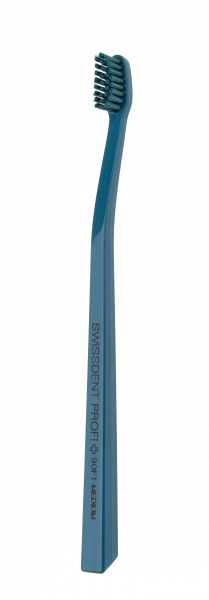 SWISSDENT COLOURS zubní kartáček, Soft-Medium, petrolejová modř