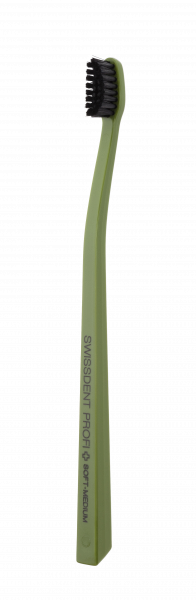 SWISSDENT COLOURS zubní kartáček, Soft-Medium, zeleno-černý