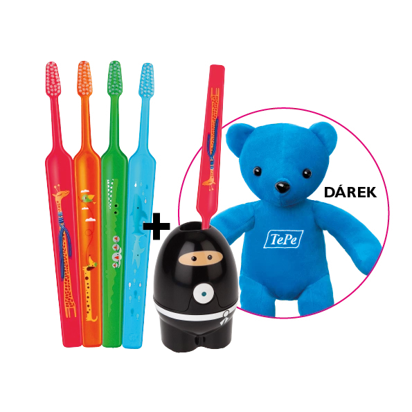 Violight ZAPI Ninja a TePe KIDS x-soft (4 ks) + DÁREK TePe Medvěd 