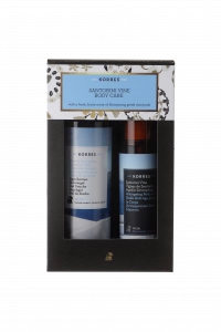 KORRES dárková sada péče o tělo Santorini – sprchový gel a suchý tělový anti-aging olej