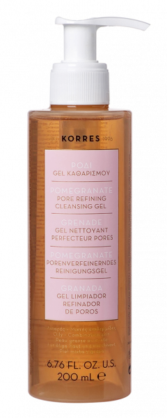 KORRES Pomegranate jemný čisticí gel pro smíšenou až mastnou pleť, 200 ml