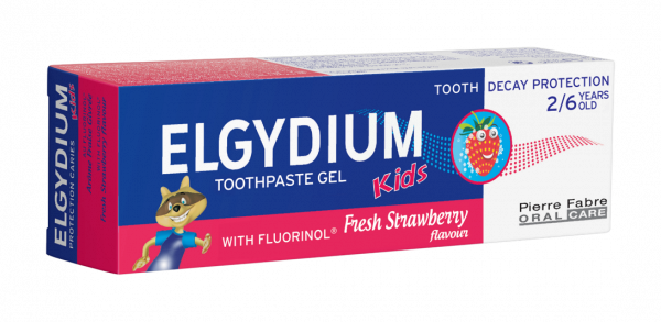 ELGYDIUM Kids gelová zubní pasta pro děti, jahoda, 50 ml
