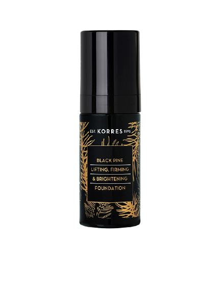 KORRES Black Pine zpevňující a rozjasňující make-up s černou borovicí s liftingovým účinkem, odstín BF0, 30 ml