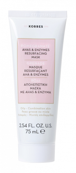 KORRES Pomegranate AHA & enzymes resurfacing mask - pleťová AHA & enzymatická maska s granátovým jablkem, 75 ml